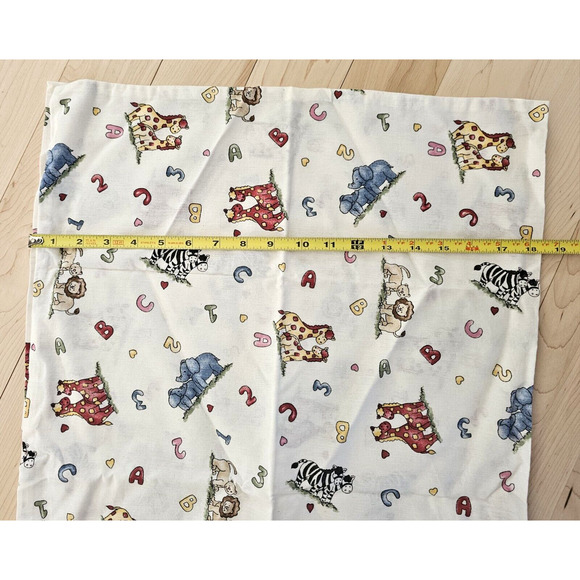Fisher Price Vintage Animals Numbers Letters ABC Pillowcase Set (2) Double Sided - Picture 9 of 10